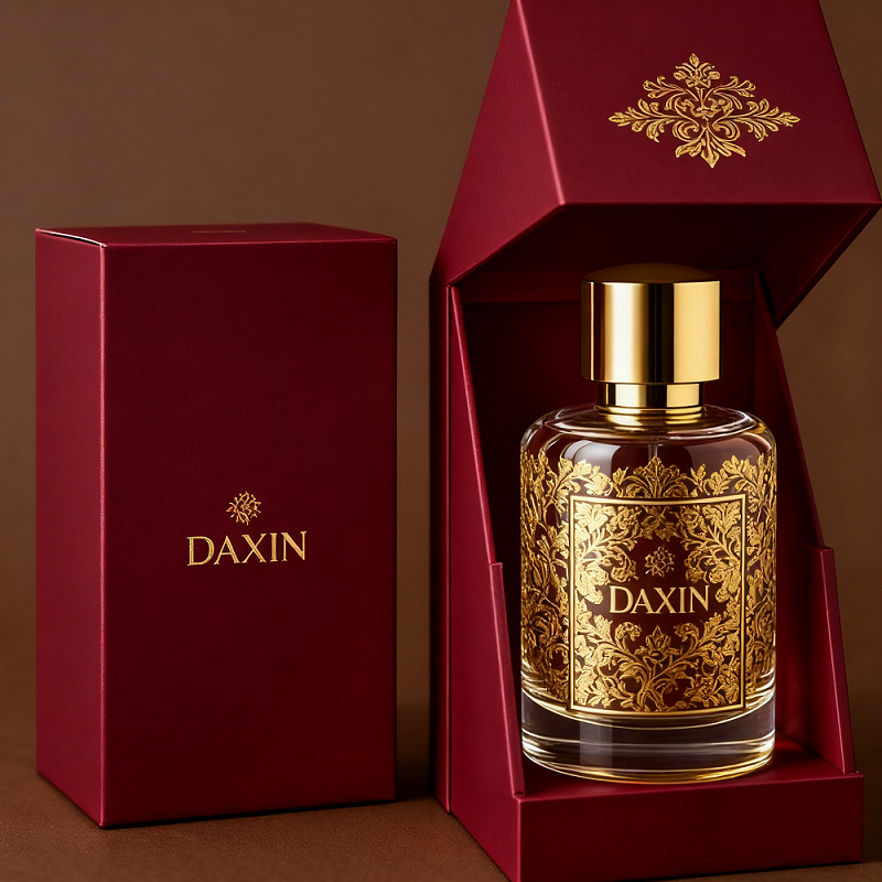 High Quality Perfume Bottle with Exquisite Hot-Stamped Logo and Pattern with Unique Packaging Box