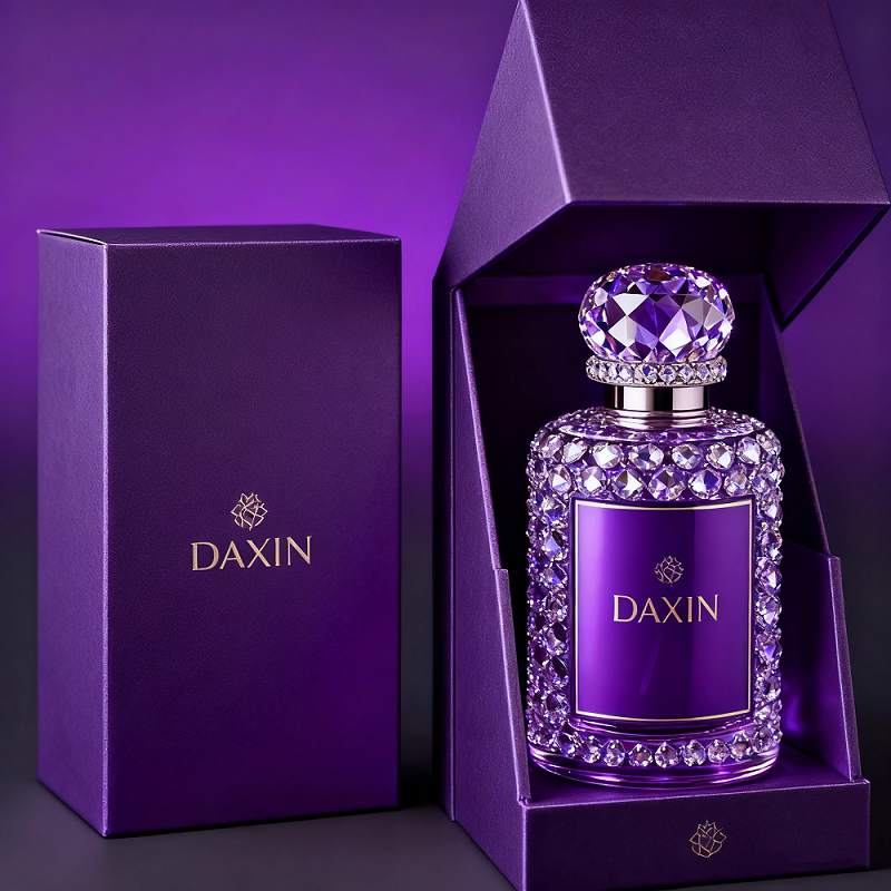 High Quality Perfume Bottle with Exquisite Hot-Stamped Logo and Pattern with Unique Packaging Box