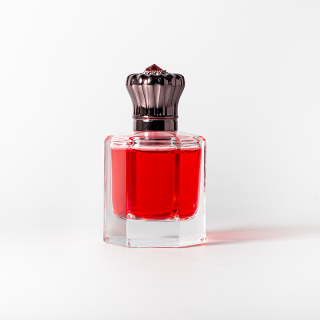 Botol Parfum Transparan Murah dengan Tutup, Ukuran 50ml, Tersedia dalam Kemasan Botol Berkerah Lipat.