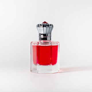 Botol Parfum Transparan Murah dengan Tutup, Ukuran 50ml, Tersedia dalam Kemasan Botol Berkerah Lipat.