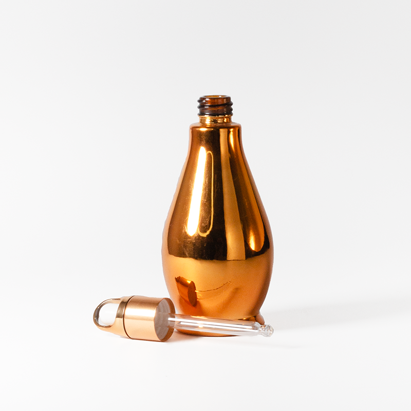 Chic Amber Glass Essential Oil Bottle