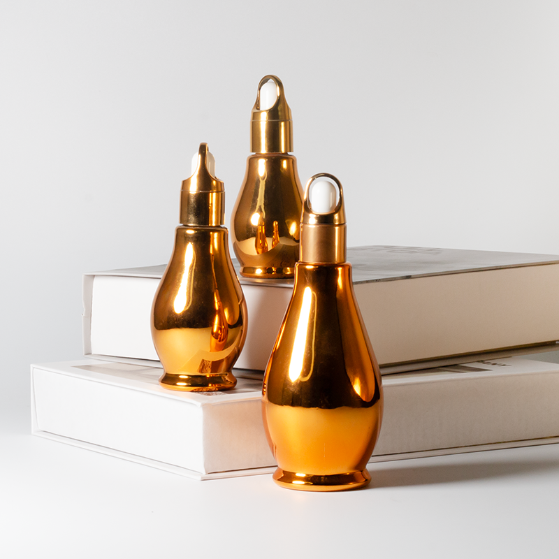 Chic Amber Glass Essential Oil Bottle