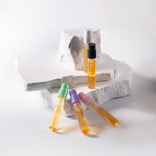 Botol Sampel Parfum Kaca Mewah 2ml Ukuran Portabel untuk Perjalanan, Botol Sampel Parfum Tipe Jepit