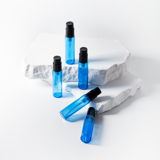 Botol Semprot Mini 2ml Kosong Kaca untuk Tester Parfum dengan Tutup Plastik Hitam, Pengiriman Cepat