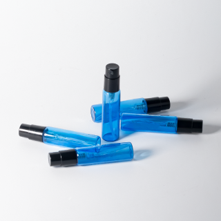 Botol Semprot Mini 2ml Kosong Kaca untuk Tester Parfum dengan Tutup Plastik Hitam, Pengiriman Cepat