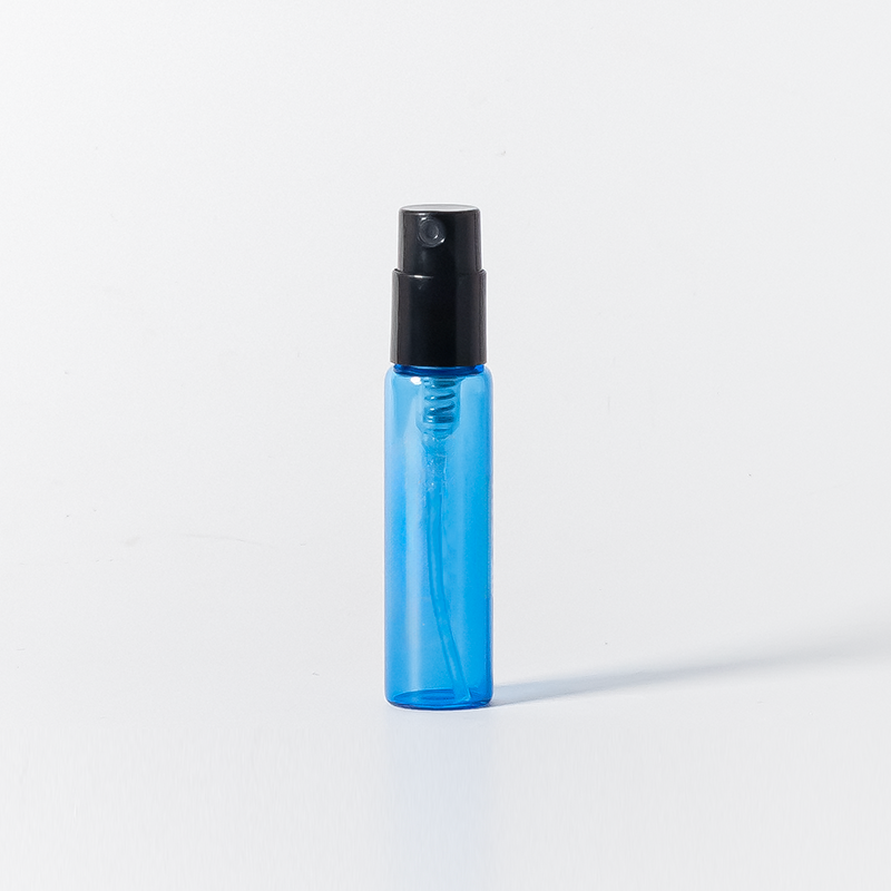 Botol Kabus Pengabut Mini 2ml Penguji Minyak Wangi Kaca Kosong dengan Penutup Plastik Hitam Penghantaran Pantas