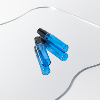 Botol Semprot Mini 2ml Kosong Kaca untuk Tester Parfum dengan Tutup Plastik Hitam, Pengiriman Cepat