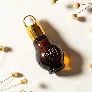 Botol Pipet Kaca Cokelat Tua Bentuk Labu Ganda 50ml dengan Pipet Emas untuk Maskara