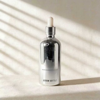 Botol Pipet Kustomisasi 15ml/30ml/50ml/100ml Wadah Minyak Esensial dengan Tutup Perak