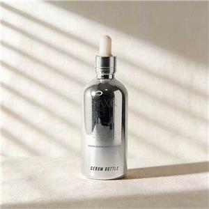 Botol Pipet Kustomisasi 15ml/30ml/50ml/100ml Wadah Minyak Esensial dengan Tutup Perak