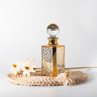 Botol Parfum Minyak Esensial Oud Kaca Mewah UV Emas, Ukuran 150ml, untuk Penggunaan di Toko.