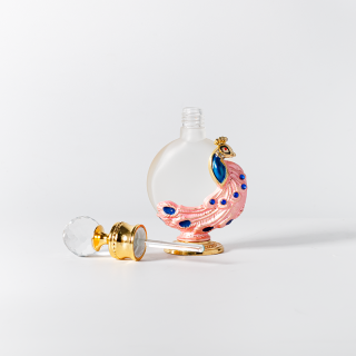 Botol Kaca Attar Mewah Berbahan Logam Isi Ulang Berbentuk Bunga Mawar Arab Paten 10ml