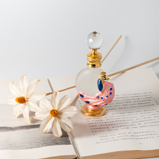 Botol Kaca Attar Mewah Berbahan Logam Isi Ulang Berbentuk Bunga Mawar Arab Paten 10ml