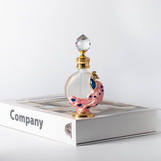 Botol Kaca Attar Mewah Berbahan Logam Isi Ulang Berbentuk Bunga Mawar Arab Paten 10ml