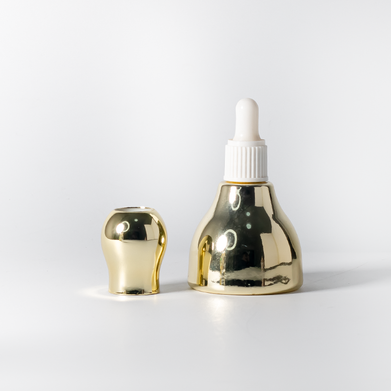 Sleek Gold-Toned Serum Bottle