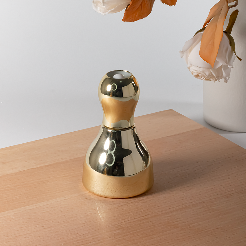 Flacon compte-gouttes rond en verre vide de 30 ml pour soins de la peau de luxe, flacon de sérum en verre.