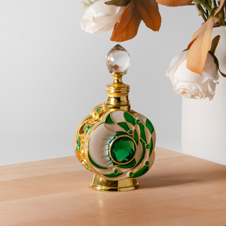 Botol Kaca Batu Permata Bunga Vintage 12ml Botol Stik Parfum Kaca Wadah Minyak Esensial Kosong