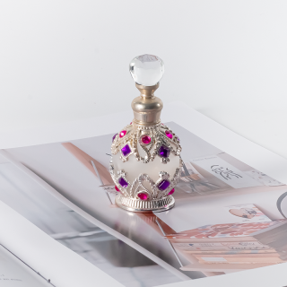 Botol Minyak Wangi Kaca Gaya Arab Timur Tengah Dubai Vintaj 15ml Botol Minyak Pati untuk Hadiah Merumput