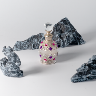 15 ml Vintage-Parfümflasche aus Glas im arabischen Stil aus dem Nahen Osten (Dubai), ideal für ätherische Öle, als Hochzeitsgeschenk