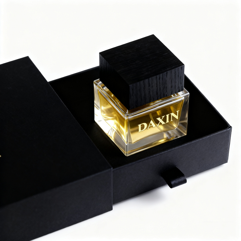 Perfume Packaging with Square Glass Bottle