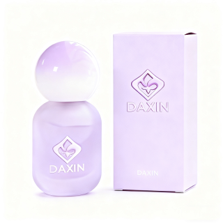 고급스러운 디자인의 30ml/50ml 빈 향수병 (스프레이 포함, 컬러풀한 뚜껑 및 로고 인쇄)