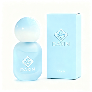 고급스러운 디자인의 30ml/50ml 빈 향수병 (스프레이 포함, 컬러풀한 뚜껑 및 로고 인쇄)