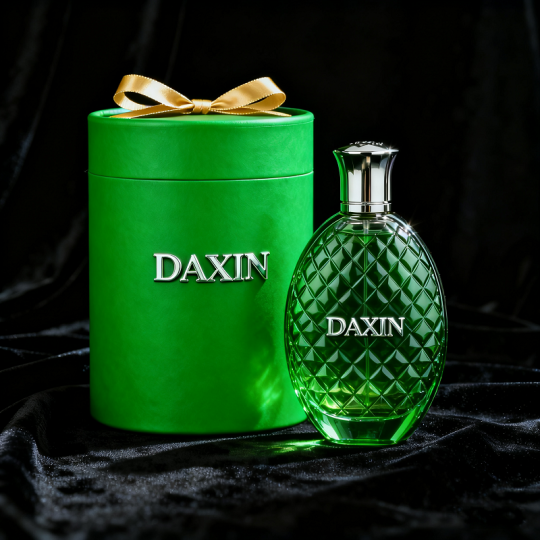 Flacon de parfum/eau de Cologne en verre transparent vert dégradé, 50 ml, design luxueux et personnalisable OEM, vide