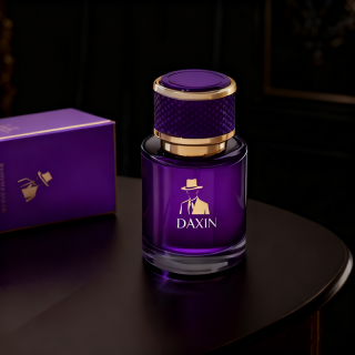 Translucent Purple Glass Bottle Body Spray Thick Base Luxury Perfume Bottle with Gift Package Box