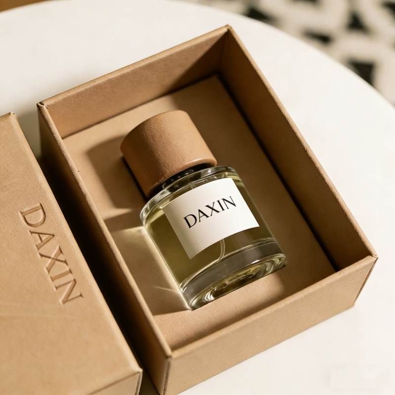 Fancy Cylinder Glass Perfume Bottle