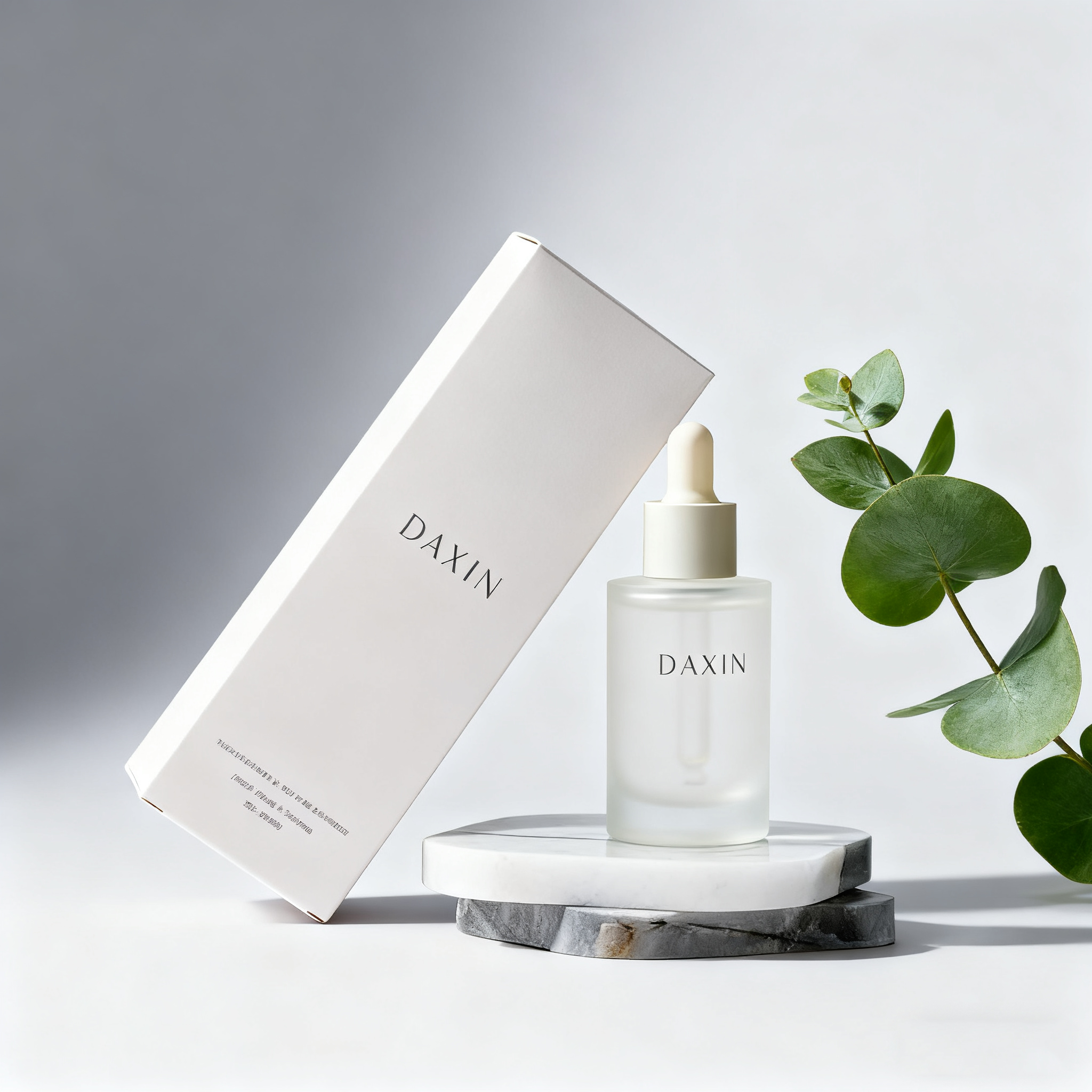 Elegant Glass Serum Bottle with Luxe Packaging