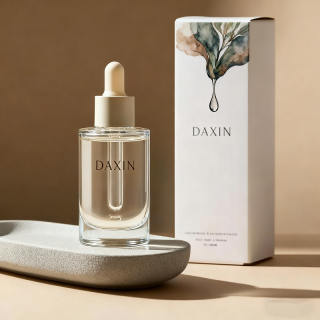 Frost Hair Oil Body Glass Bottle 30ml 1oz Empty Glass Oil Dropper Bottle with Custom Packaging Box