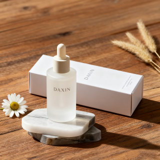 Frost Hair Oil Body Glass Bottle 30ml 1oz Empty Glass Oil Dropper Bottle with Custom Packaging Box