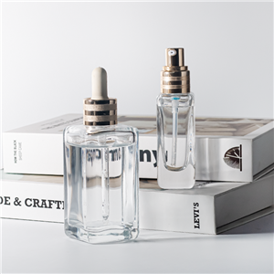 투명한 30ml/100ml 화장품용 두꺼운 바닥 유리병 (스포이드 포함) - 에센셜 오일용