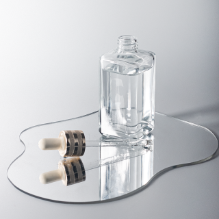 투명한 30ml/100ml 화장품용 두꺼운 바닥 유리병 (스포이드 포함) - 에센셜 오일용