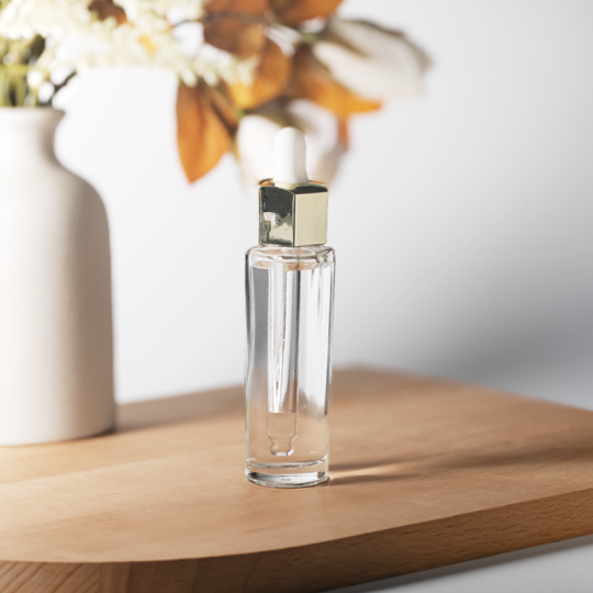 Botol Pipet Kaca Heksagonal 30ml untuk Perawatan Kulit, Essence Cairan Asli, Botol Kosmetik Heksagonal