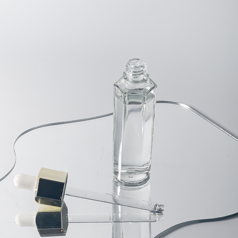 Hexagonal Glass Dropper Bottle