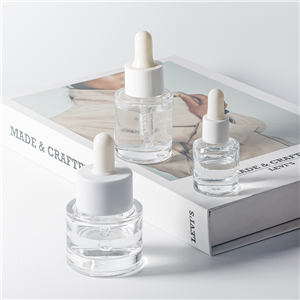 자체 브랜드 원형 유리 향수 페이셜 세럼 오일 스포이드 병 (20ml, 30ml, 50ml) - 스킨케어 크림용