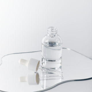 자체 브랜드 원형 유리 향수 페이셜 세럼 오일 스포이드 병 (20ml, 30ml, 50ml) - 스킨케어 크림용