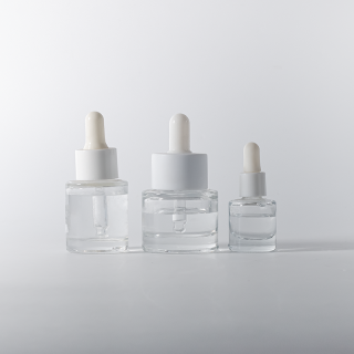 자체 브랜드 원형 유리 향수 페이셜 세럼 오일 스포이드 병 (20ml, 30ml, 50ml) - 스킨케어 크림용