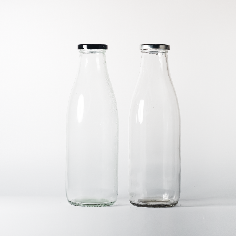 Botol Minuman Kaca Berkualitas Tinggi 200ml 250ml 500ml 1 Liter Botol Susu Jus Kosong Grosir
