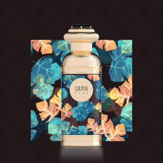 Produk Baru Botol Parfum Mewah Cetakan Kustom 30ml 50ml 100ml Stiker Logam Emas dengan Kemasan Unik