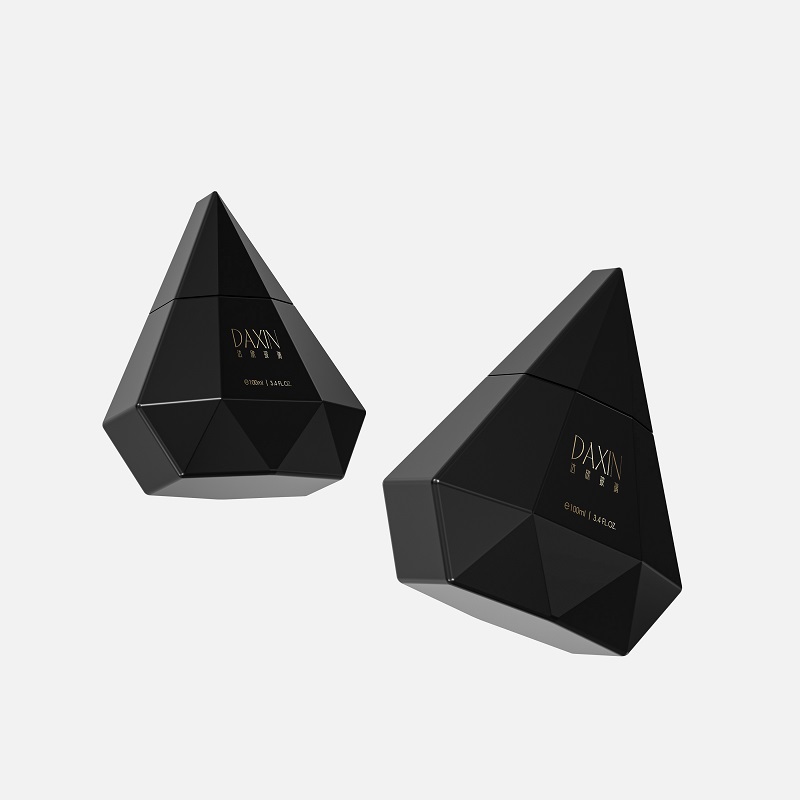 Elegant Black Glass Perfume Bottle