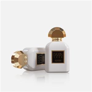 Botol Minyak Wangi Wanita Jenama Asli Jualan Kilang 100ml Botol Semburan Parfum Kosong dengan Penutup Emas Hitam