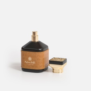 Frasco de perfume de gran venta, frasco de perfume cuadrado de 30 ml, frasco de perfume vacío de 50 ml con tapa de lujo.