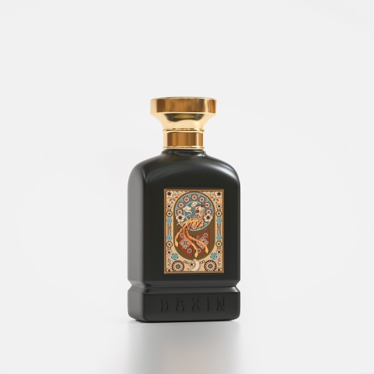 Botol Parfum Kosong Mewah Desain Baru Warna Hitam 50ml 100ml Botol Parfum Kaca Datar dengan Atomizer