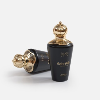 Botol Minyak Wangi Kosong Warna Matte 100 ml Botol Minyak Wangi Reka Bentuk Baharu 100ml dengan Penutup Mahkota Emas