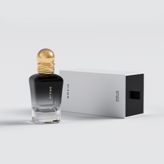 زجاجة عطر أنيقة وملونة فارغة من الزجاج، سعة 30 مل، 50 مل، 100 مل، زجاجة رذاذ عطر نسائية مع علبة هدايا