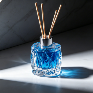 Bottiglia per aromaterapia personalizzata da 50 ml, 80 ml, 100 ml, bottiglia vuota in vetro con diffusore a bastoncini, vendita all'ingrosso con scatola e bastoncini di rattan