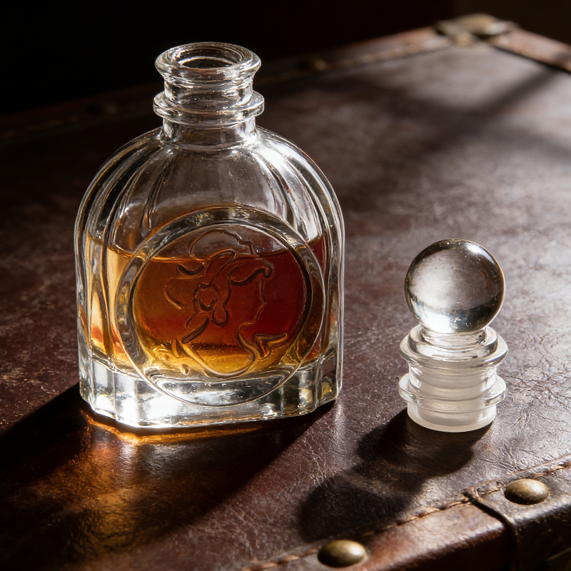 Botol Kaca Bulat Transparan Isi Ulang Mewah, Dijual Pabrik, untuk Dekorasi Rumah, Stok Tersedia, Ukuran 50ml dan 100ml