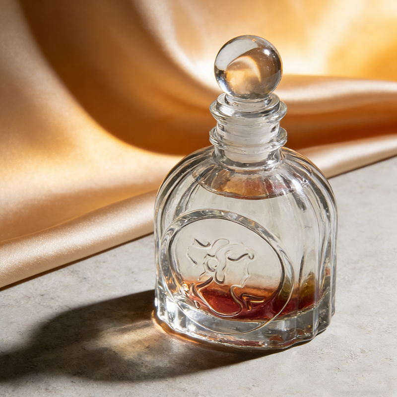 Botol Kaca Bulat Transparan Isi Ulang Mewah, Dijual Pabrik, untuk Dekorasi Rumah, Stok Tersedia, Ukuran 50ml dan 100ml